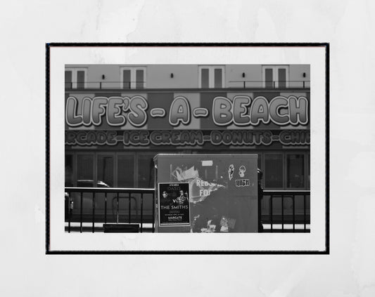 Margate Black And White Print British Seaside Wall Art