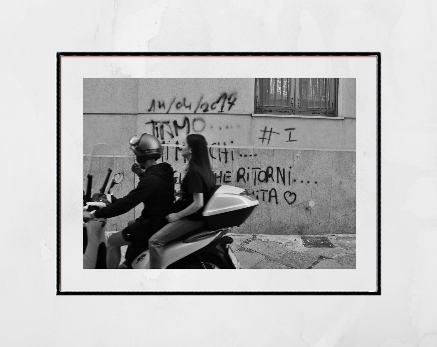 Palermo Sicily Black And White Print Street Photography Italian Wall Art