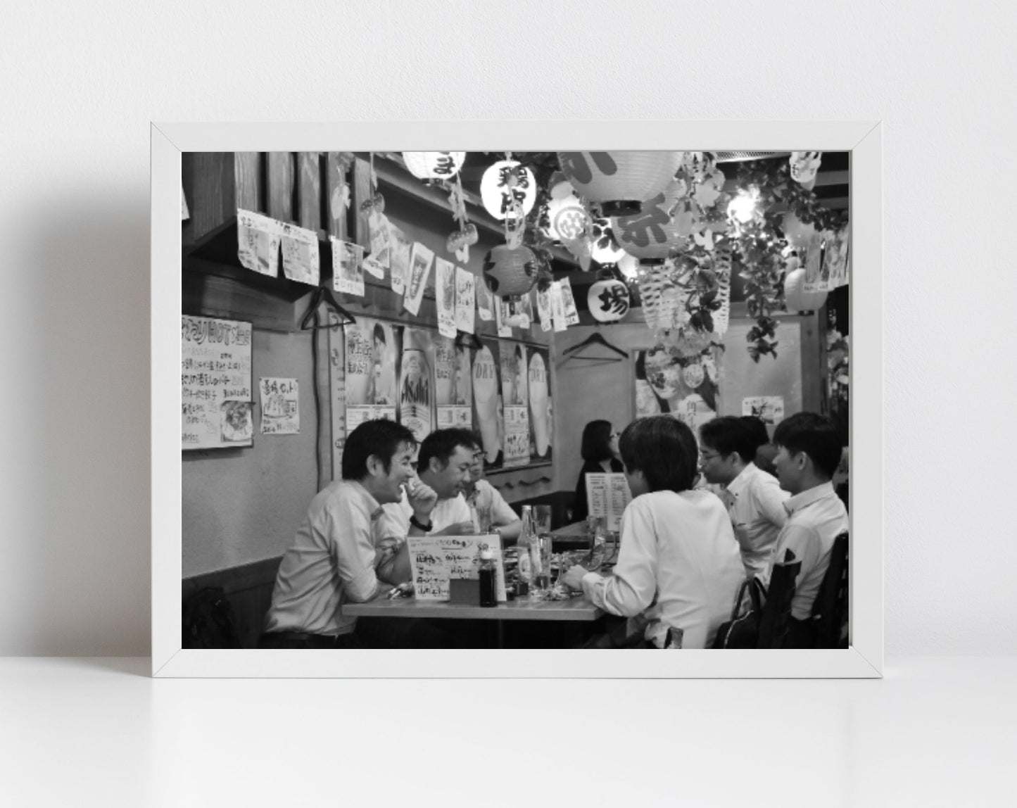 Japan Poster Tokyo Izakaya Black And White Photography Print