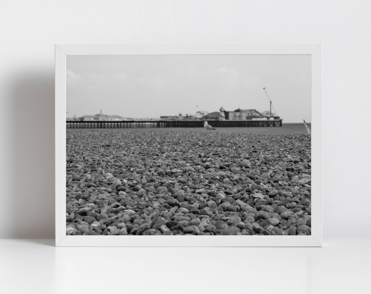 Brighton Beach Black And White Photography Wall Art