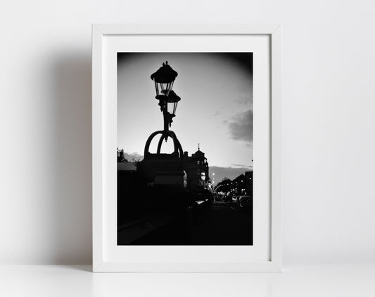 Glasgow West End Kelvinbridge Black And White Photography Print