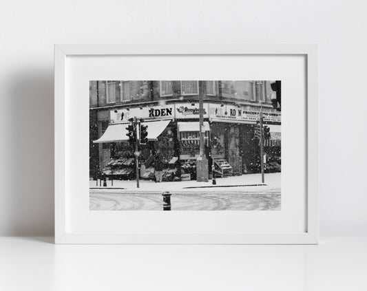 Pollokshields Glasgow Street Black And White Photography Print