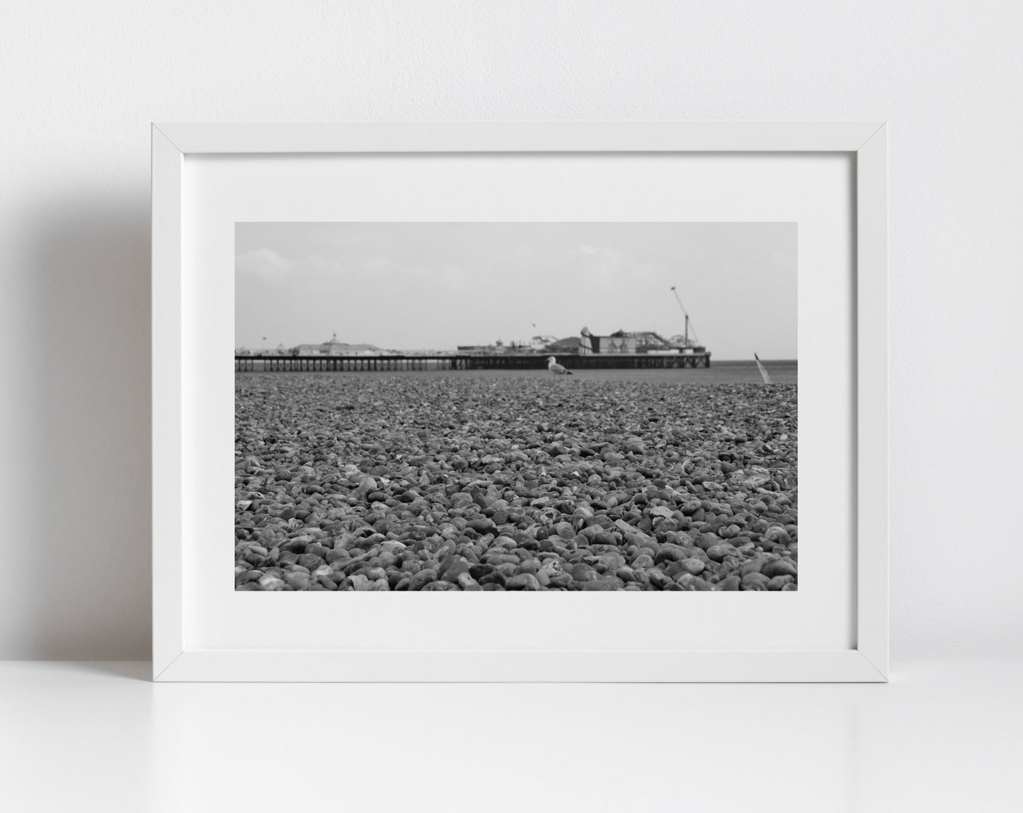 Brighton Beach Black And White Photography Wall Art
