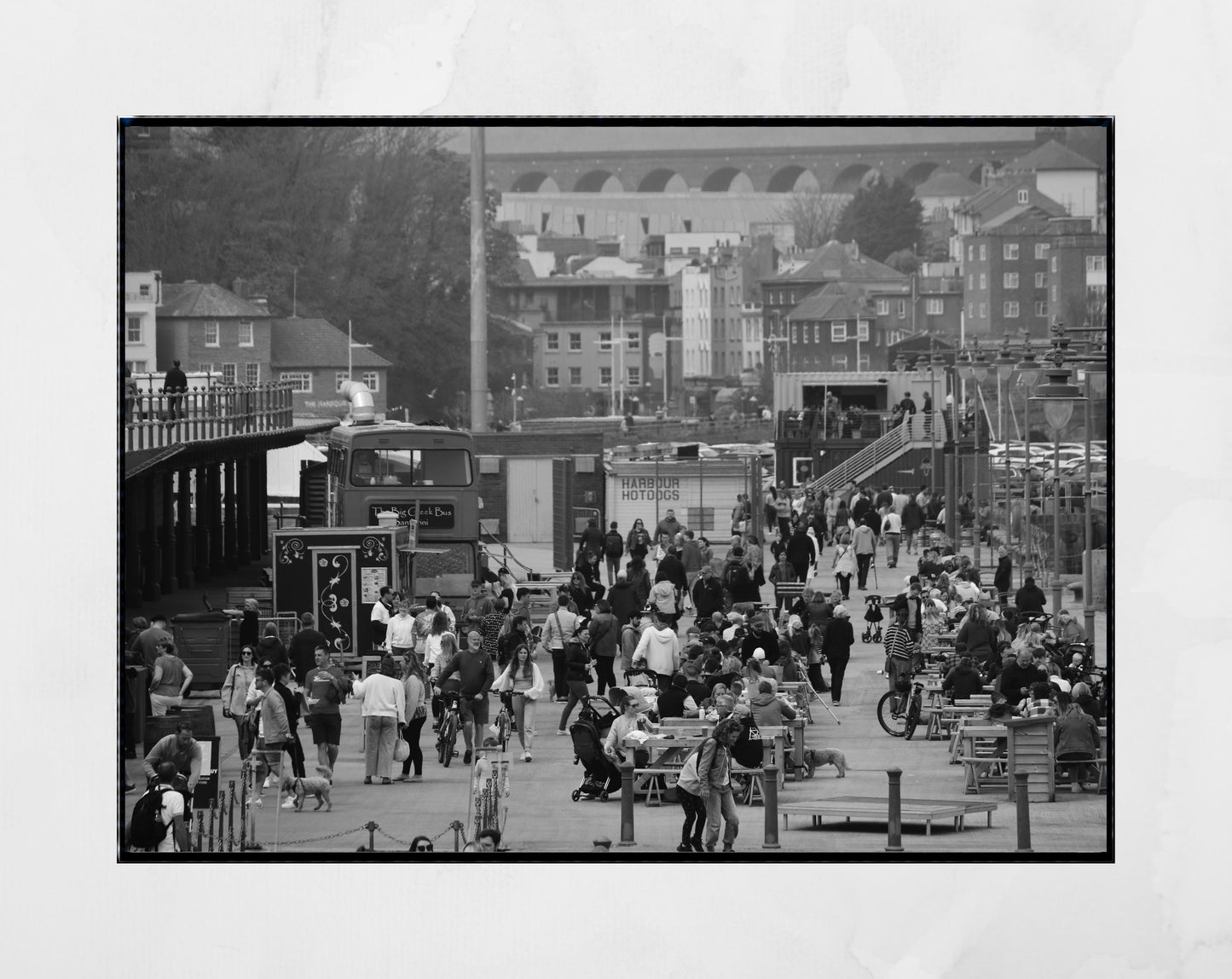 Folkestone Harbour Arm Black And White Photography Poster