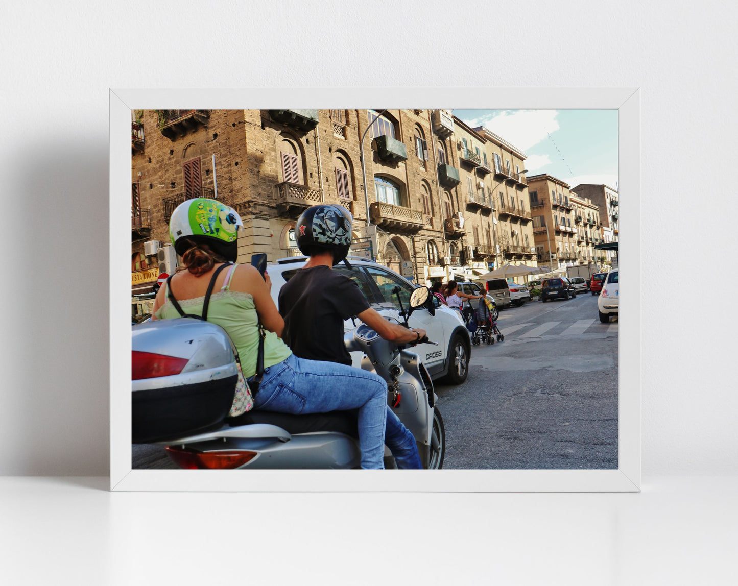 Palermo Sicily Print Vespa Poster Italy Wall Art