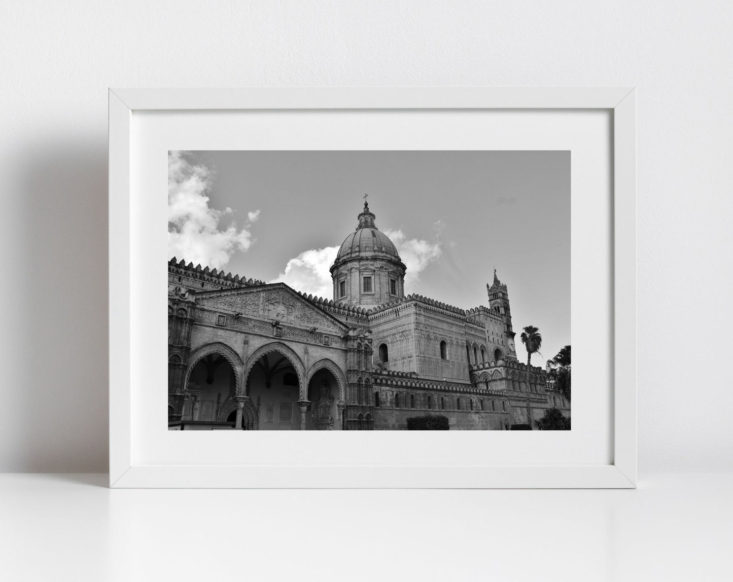 Palermo Cathedral Black And White Photography Print