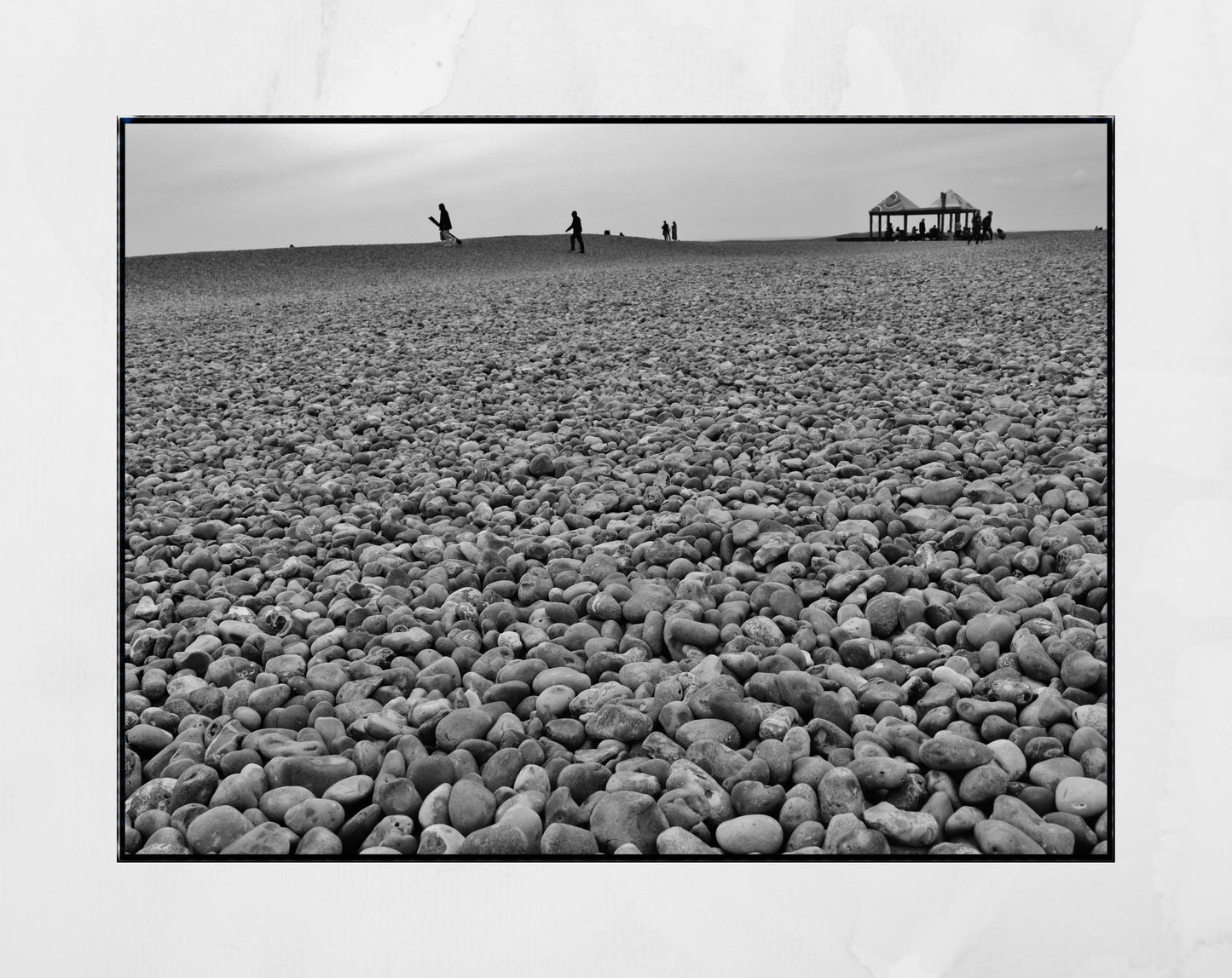 Folkestone Photography Pebble Beach Black And White Print