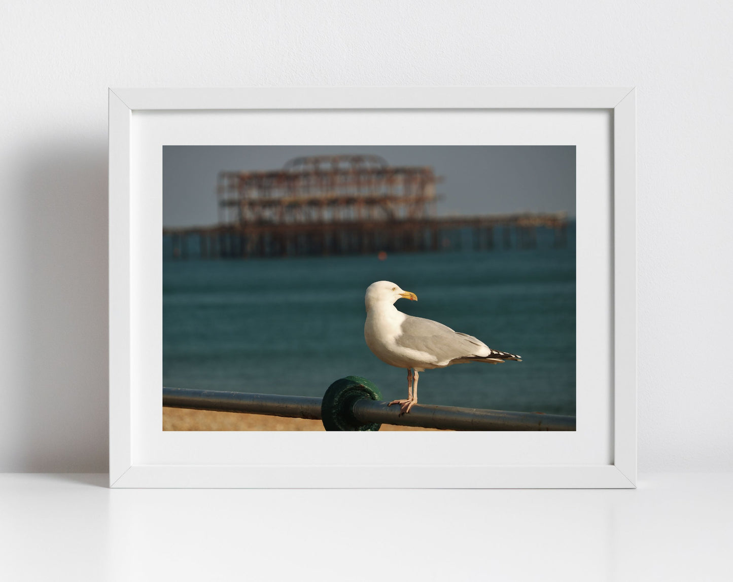 Brighton West Pier Photography Print Seagull Wall Art