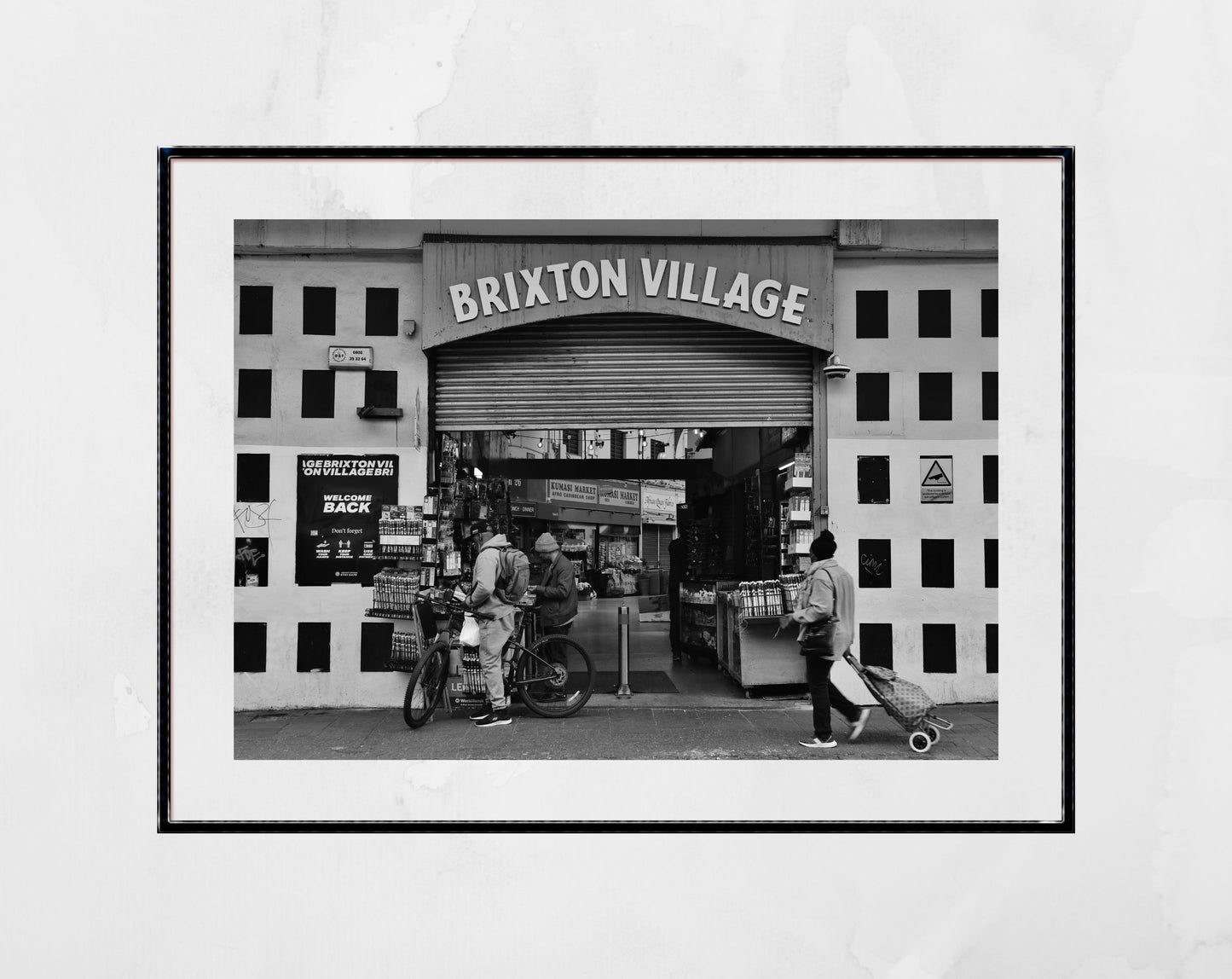 Brixton Village Market Black And White Photography Print