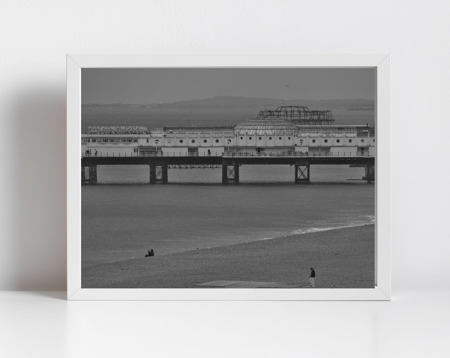 Brighton Palace Pier Black And White Photography Poster