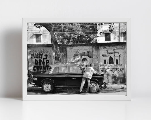 Mumbai Wall Art India Black And White Photography Print