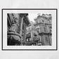 Four Corners Palermo Sicily Black And White Photography Art Print