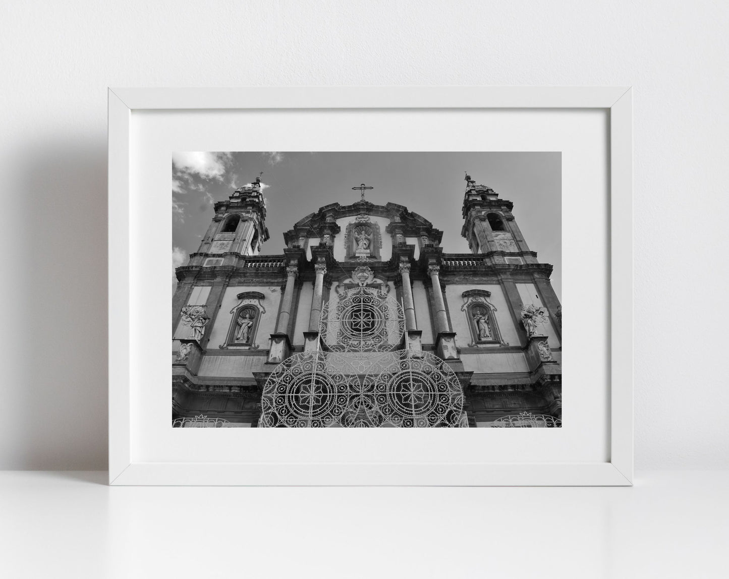 Palermo The Church and Oratory of San Domenico Black And White Photography Print