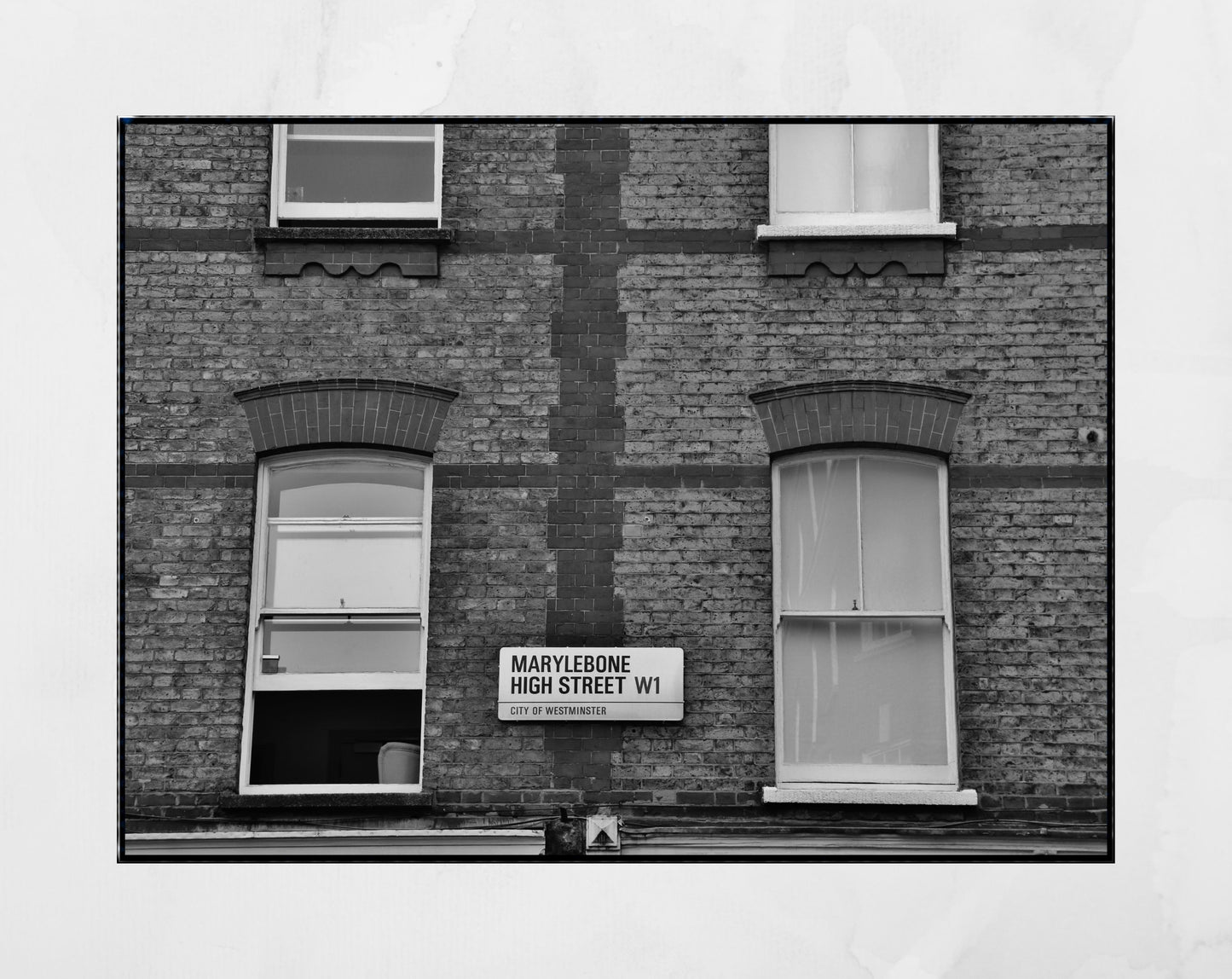 London Marylebone High Street Black And White Photography Print