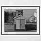 Brighton Black And White Photography Hove Beach Huts Print