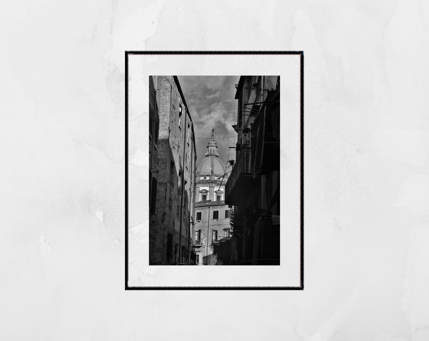 Palermo Church of the Gesù Black And White Photography Print