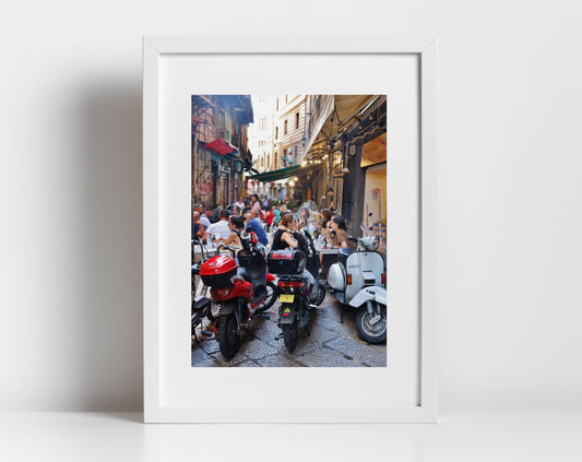 Palermo Sicily Print Vespa Poster Dining Wall Art