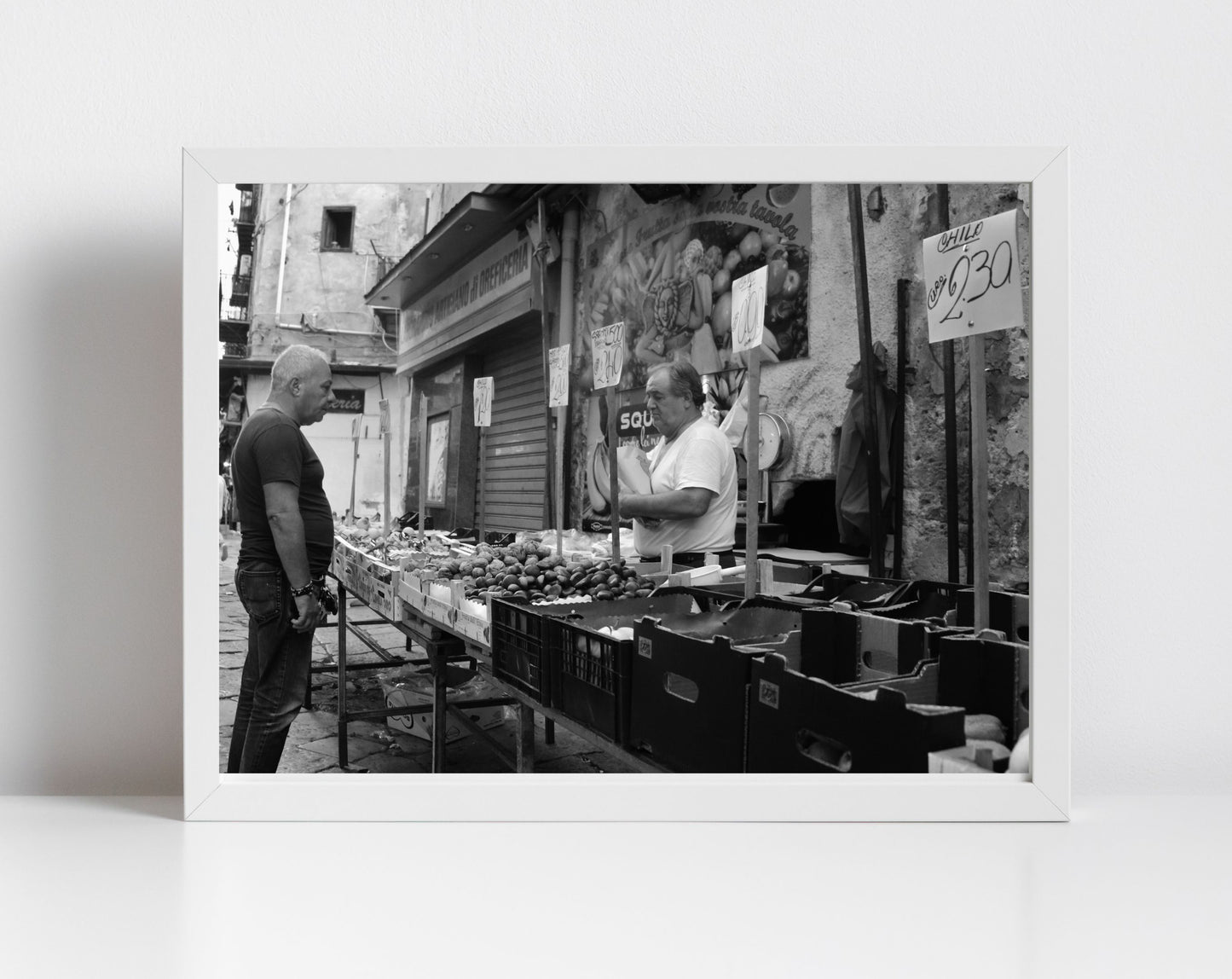 Palermo Black And White Print Sicily Wall Art Street Photography