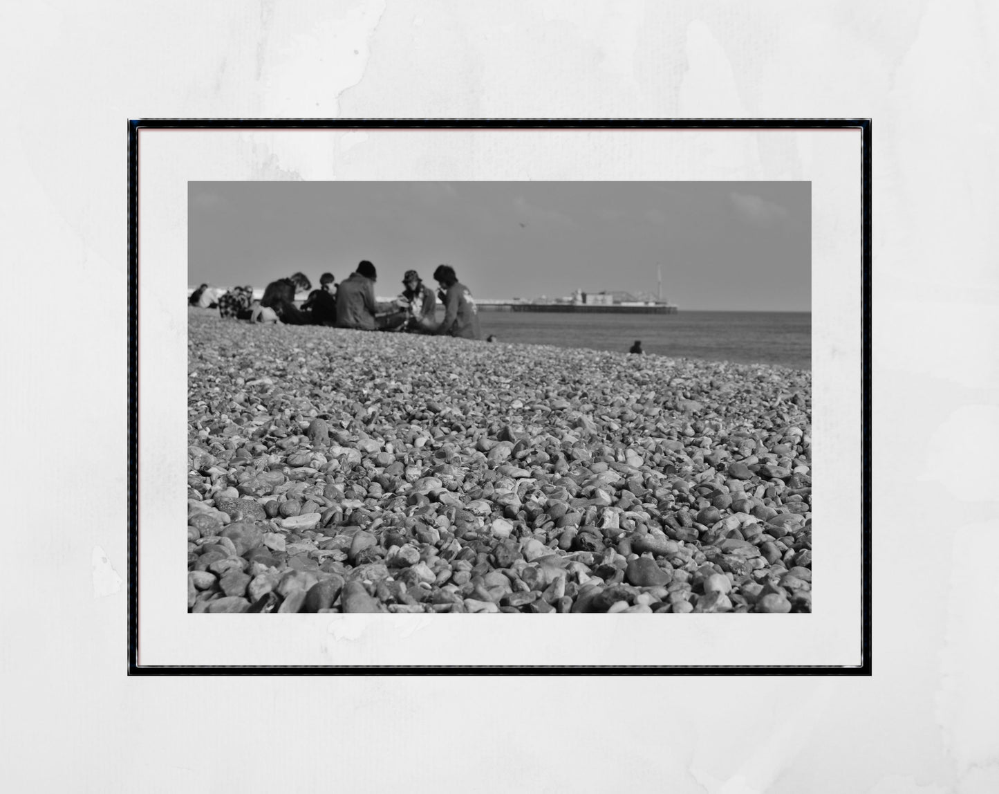 Brighton Beach Black And White Wall Art Photography Print