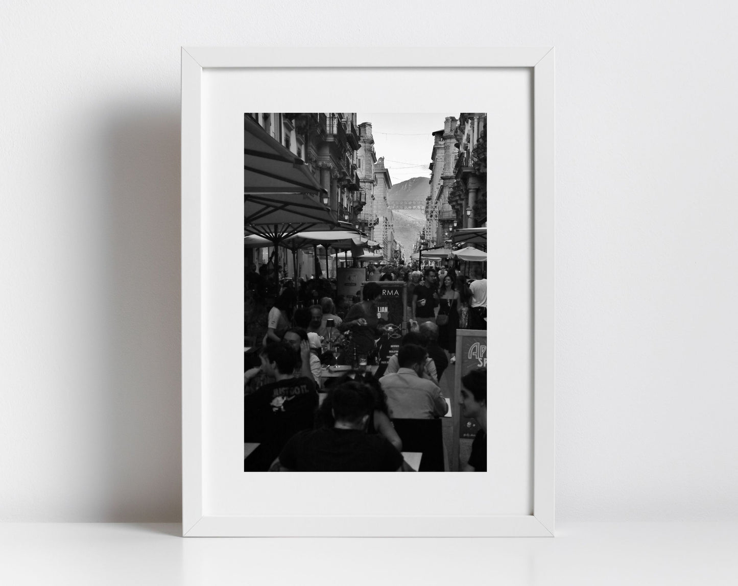 Via Maqueda Palermo Sicily Black And White Photography Print