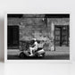 Palermo Sicily Print Black And White Street Photography Moped Poster