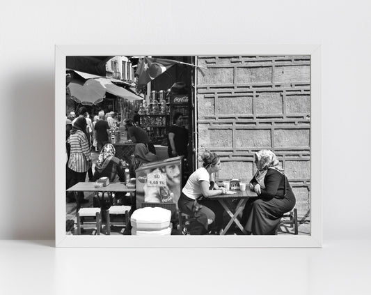 Turkey Istanbul Middle East Black And White Photography Print