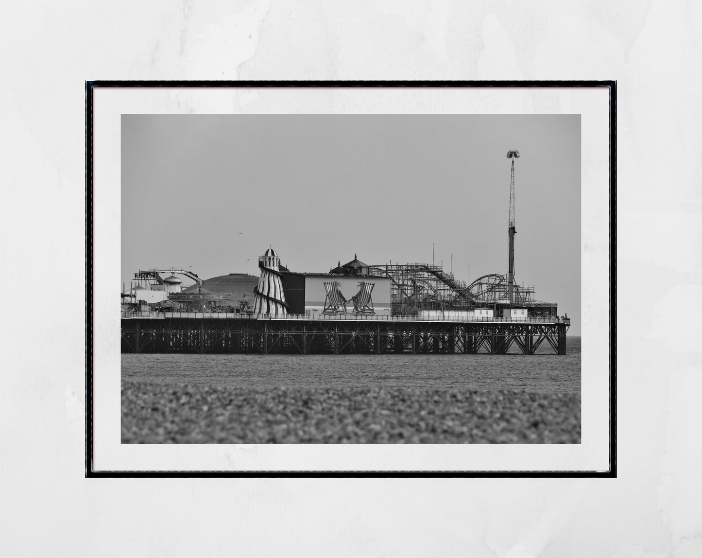 Brighton Palace Pier Black And White Photography Print