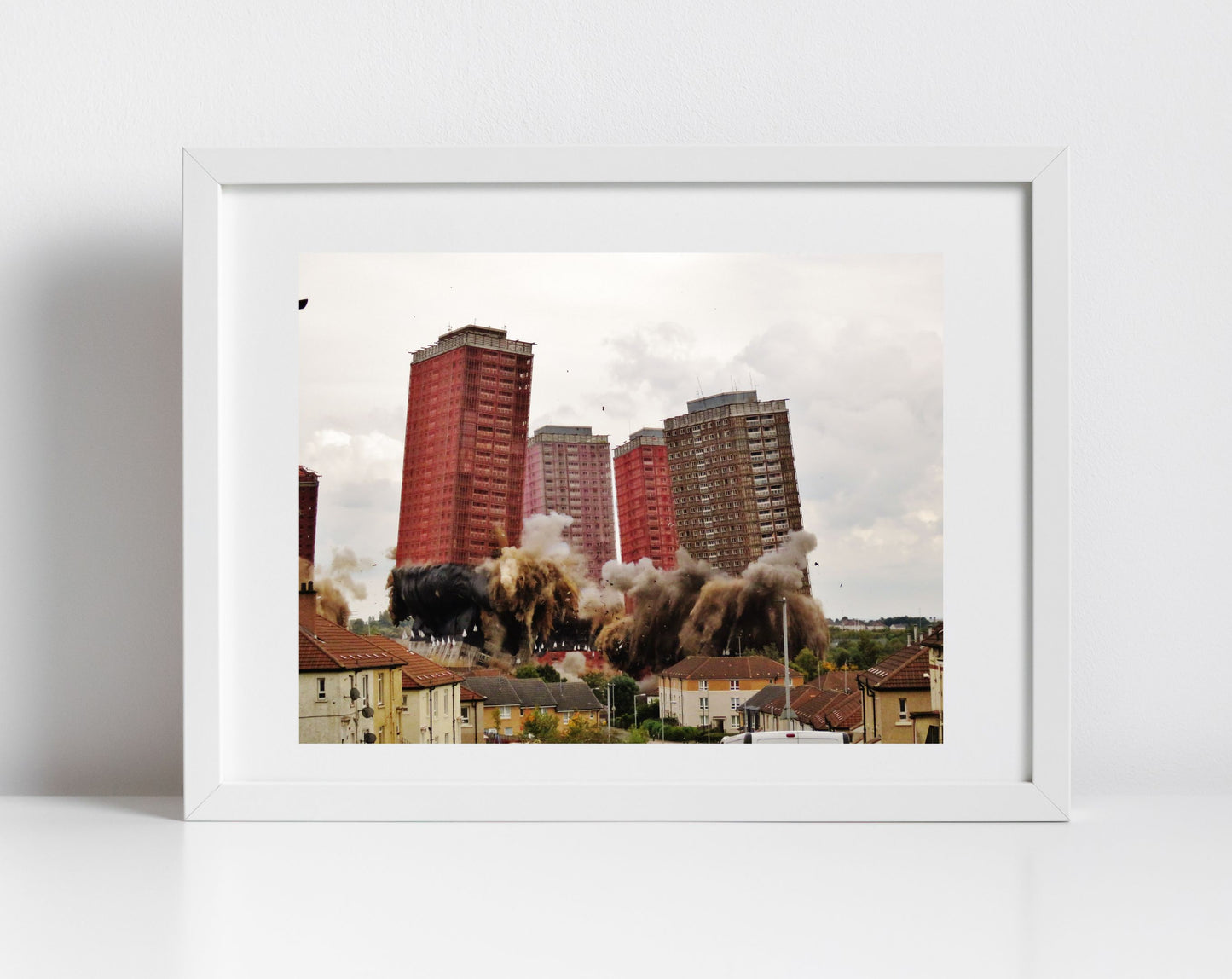 Glasgow Red Road Flats Demolition Brutalist Photography Print