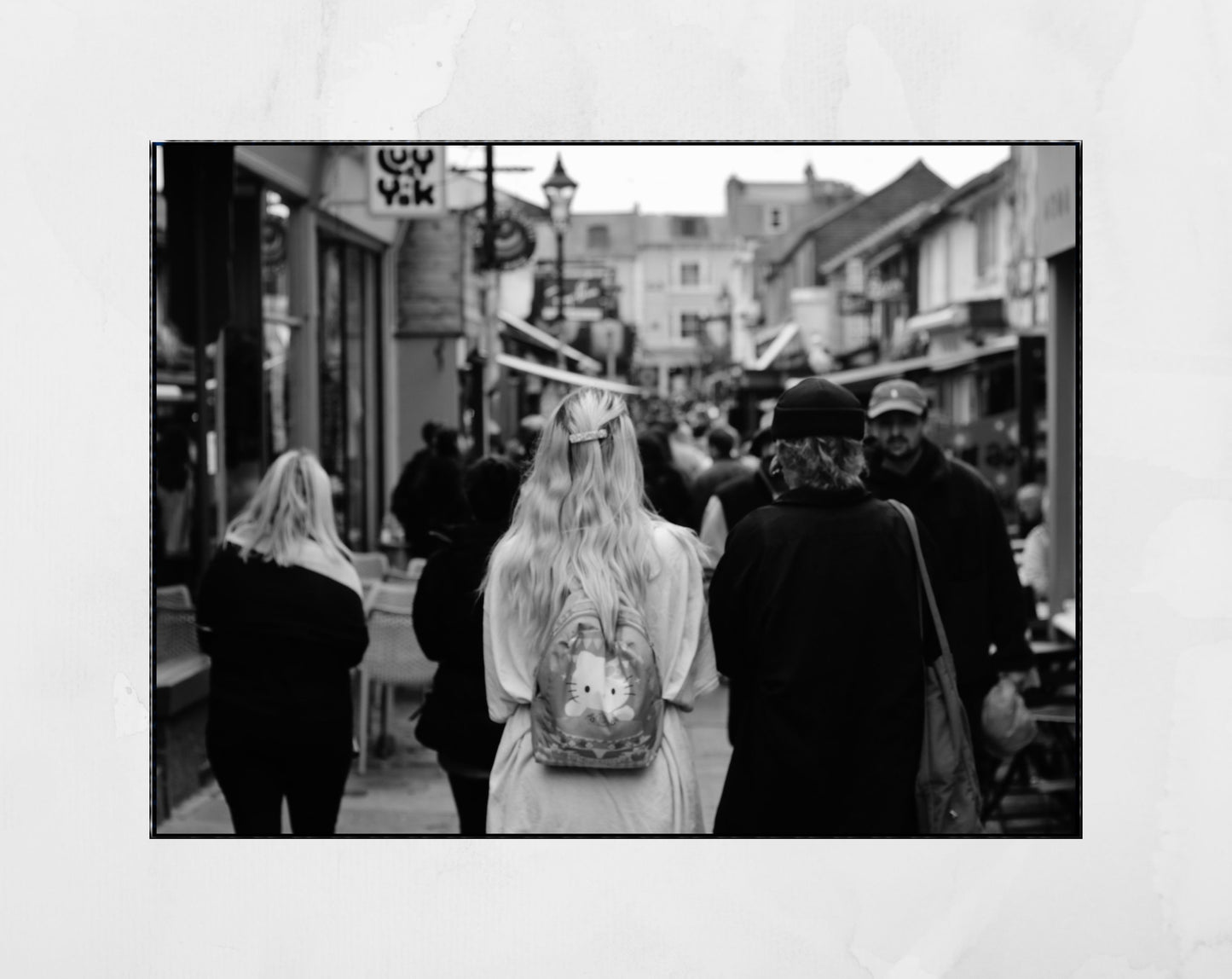 Grunge Hello Kitty Poster Black And White Brighton Street Photography