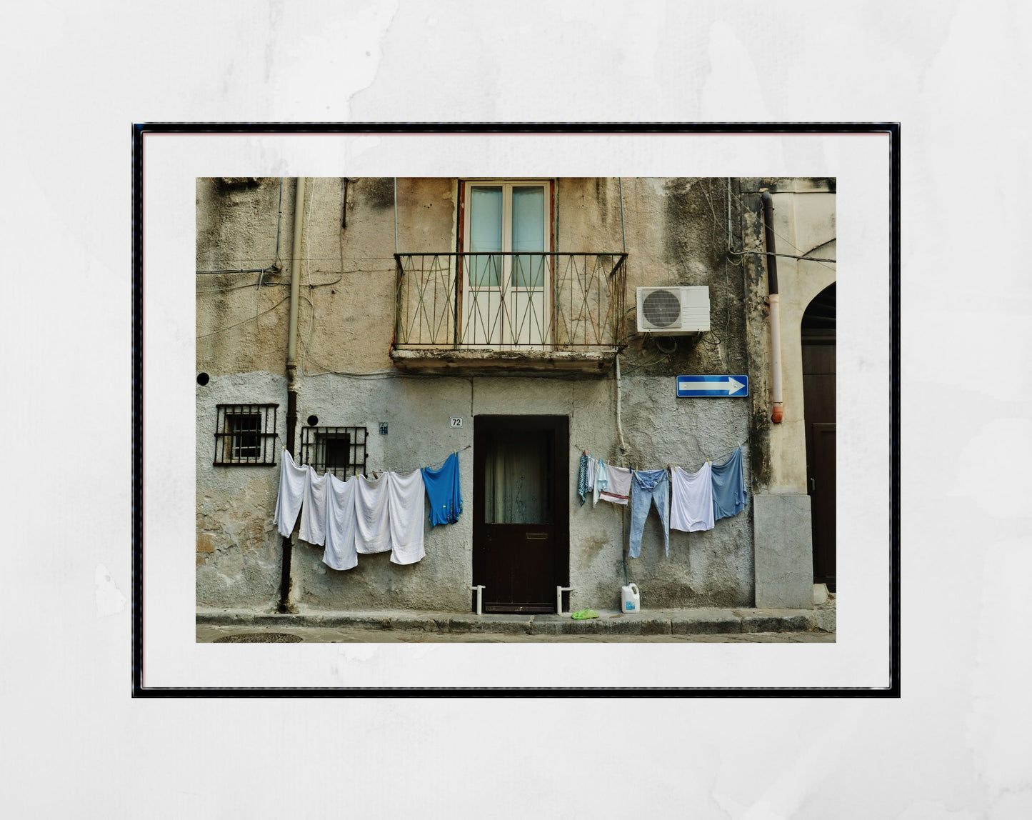 Palermo Sicily Print Street Photography Laundry Wall Art