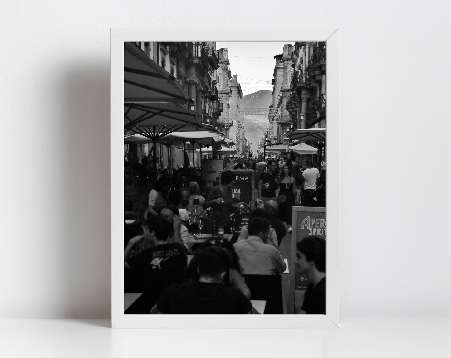 Via Maqueda Palermo Sicily Black And White Photography Print