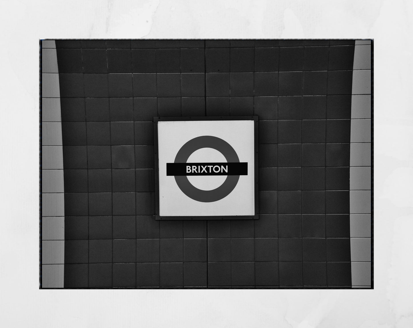London Underground Black And White Poster Brixton Tube Station Wall Art