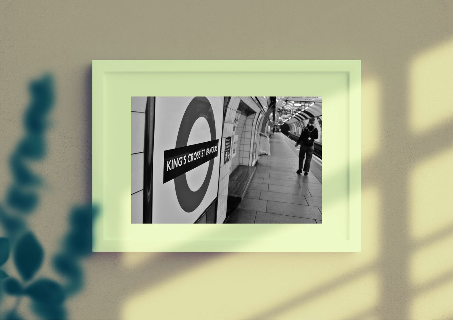 London Underground Black And White Poster King's Cross St Pancras Print