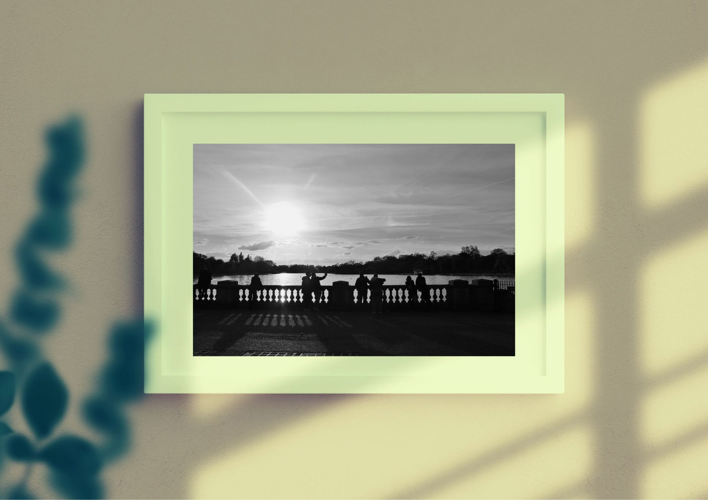 Hyde Park London The Serpentine Black And White Photography Wall Art