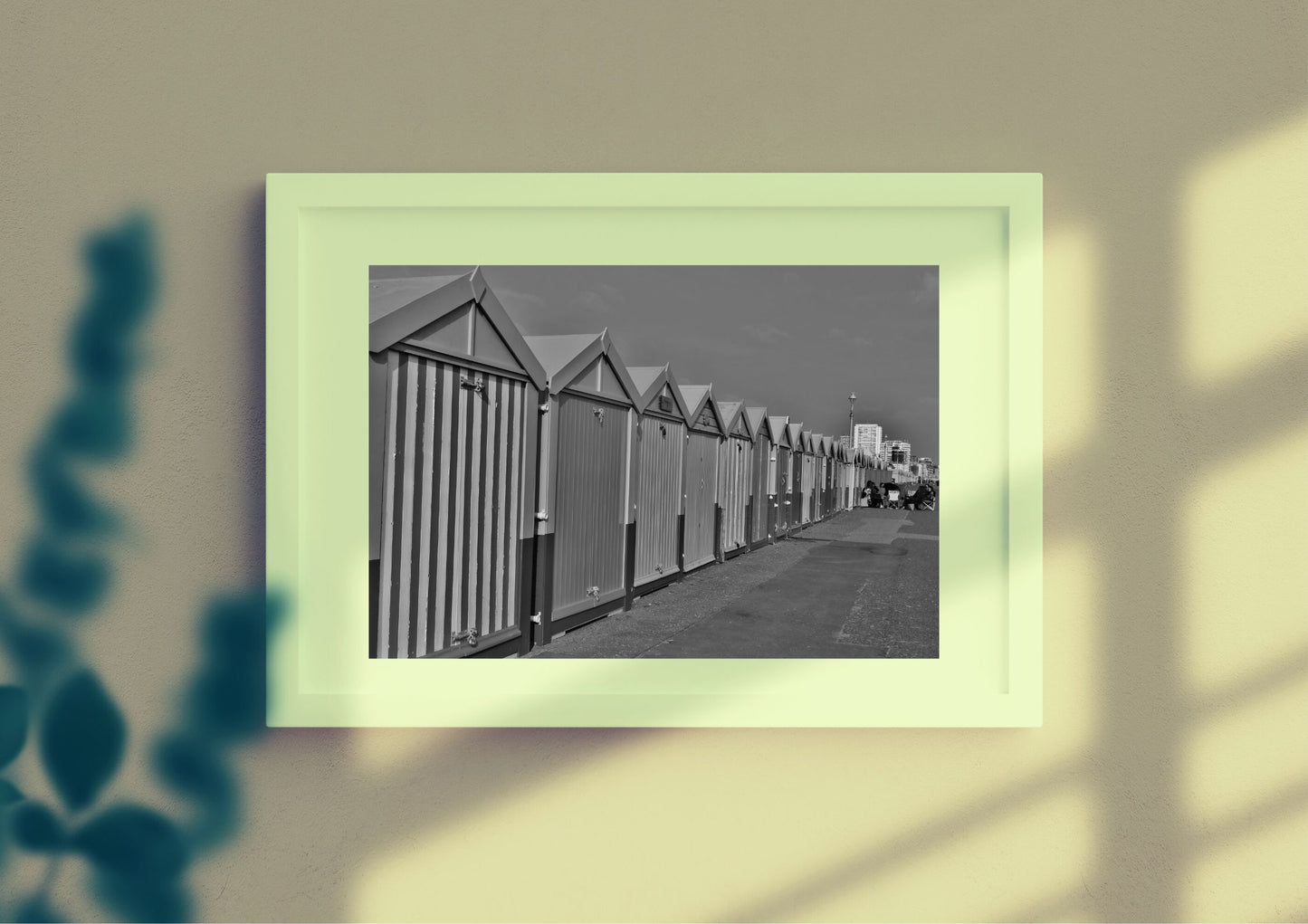 Brighton Black And White Photography Print Hove Beach Huts Wall Art