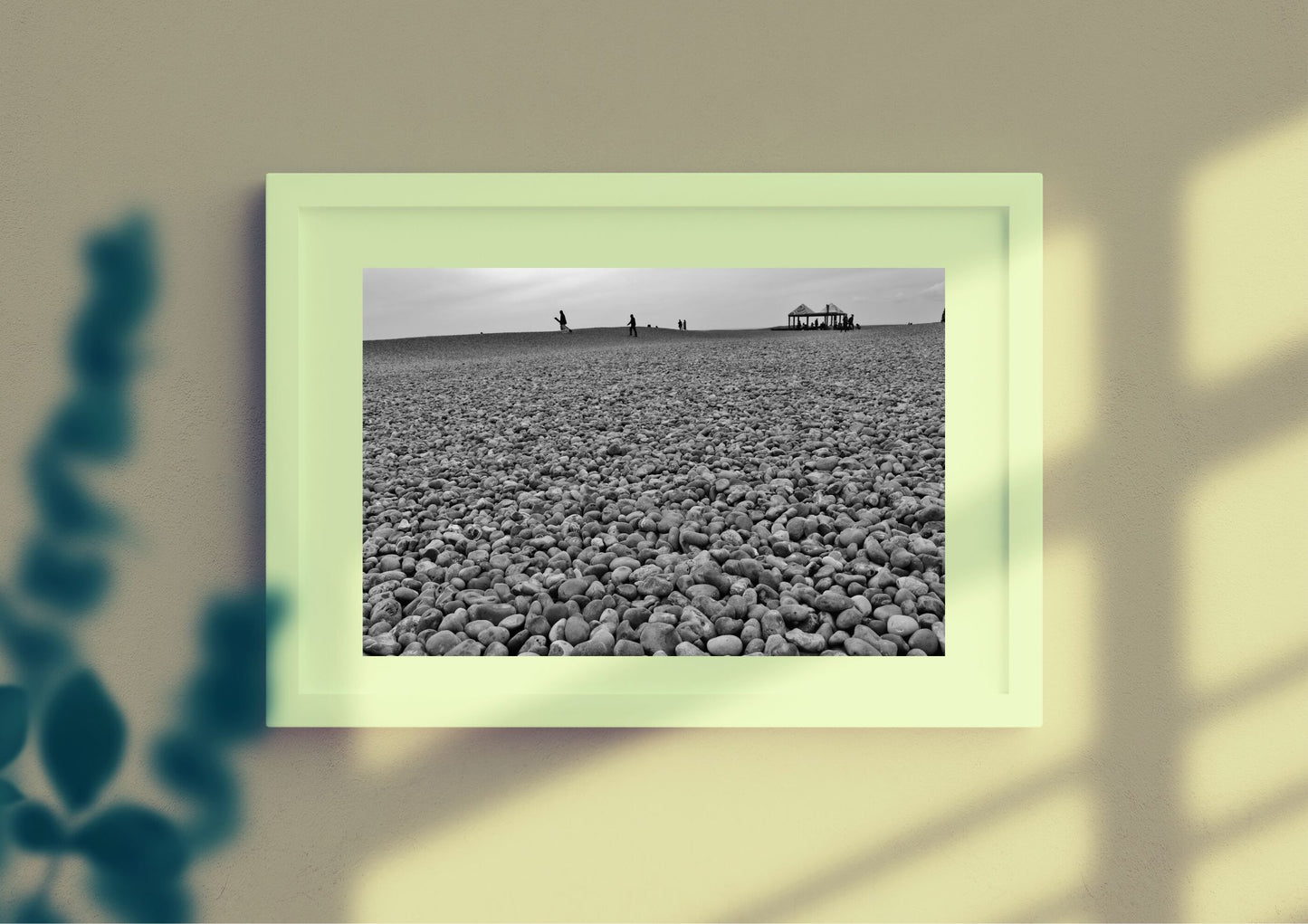 Folkestone Photography Pebble Beach Black And White Print
