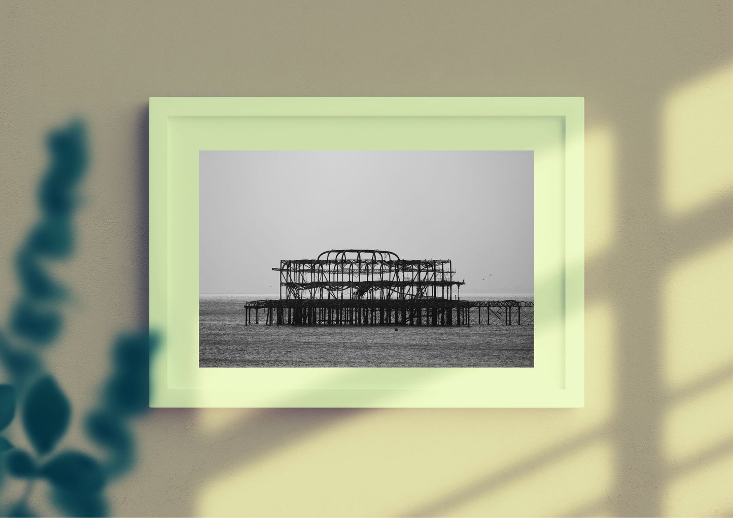 Brighton West Pier Black And White Photography Print