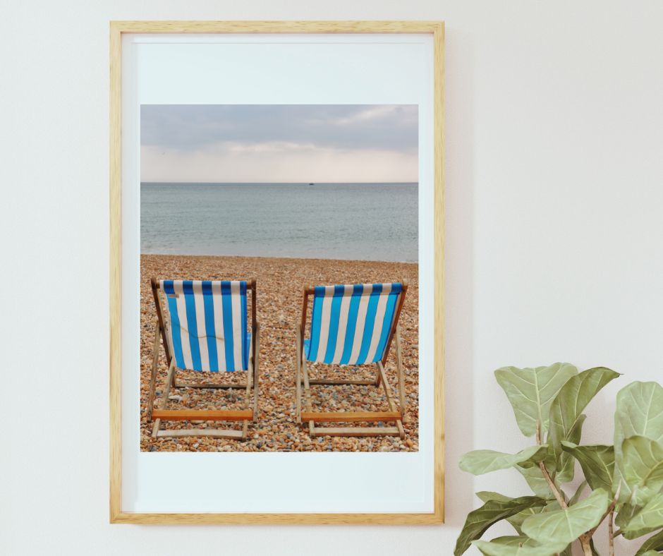 Deck Chair Wall Art Brighton Beach Photography Print