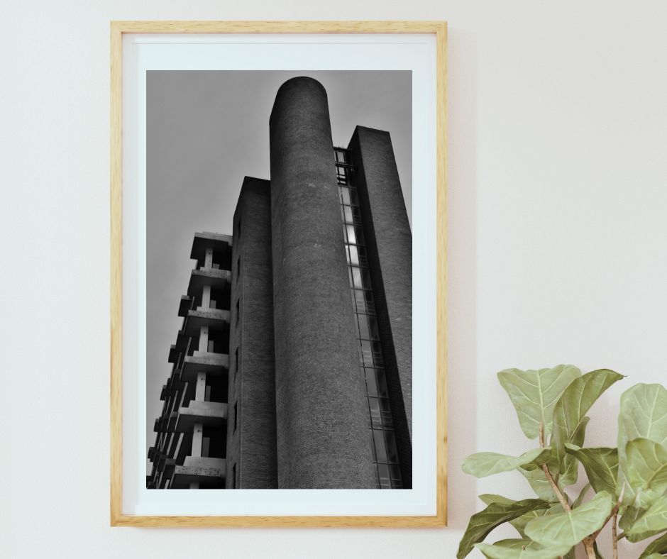 Brutalist Wall Art Folkestone Black And White Photography Print