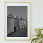 Brighton Poster Hove Beach Huts Black And White Photography