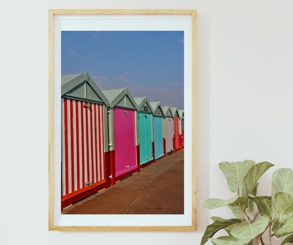 Brighton Poster Hove Beach Huts Photography