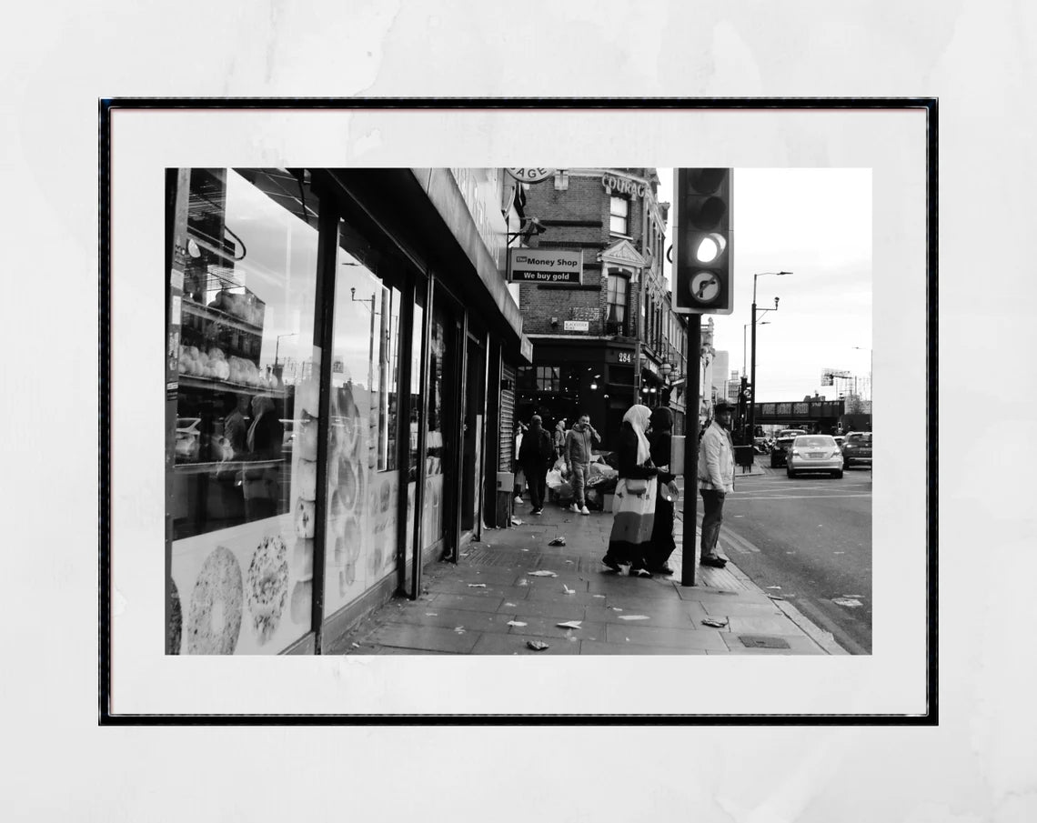 London Street Black And White Photography Print Finsbury Park Wall Art