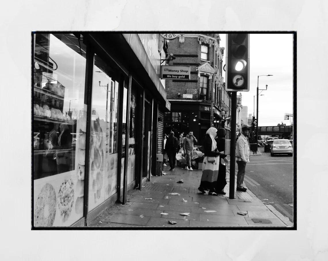 London Street Black And White Photography Print Finsbury Park Wall Art