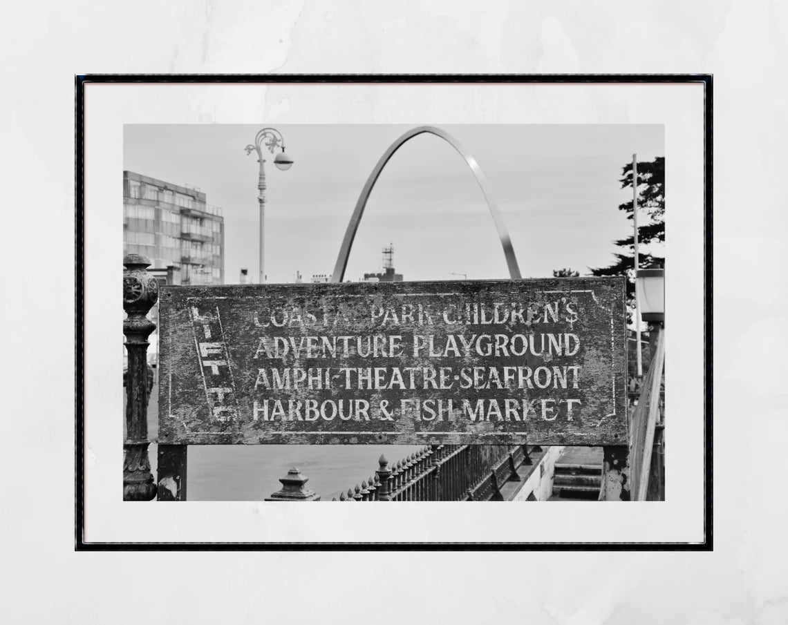 Folkestone Black And White Print Remembrance Road Photography