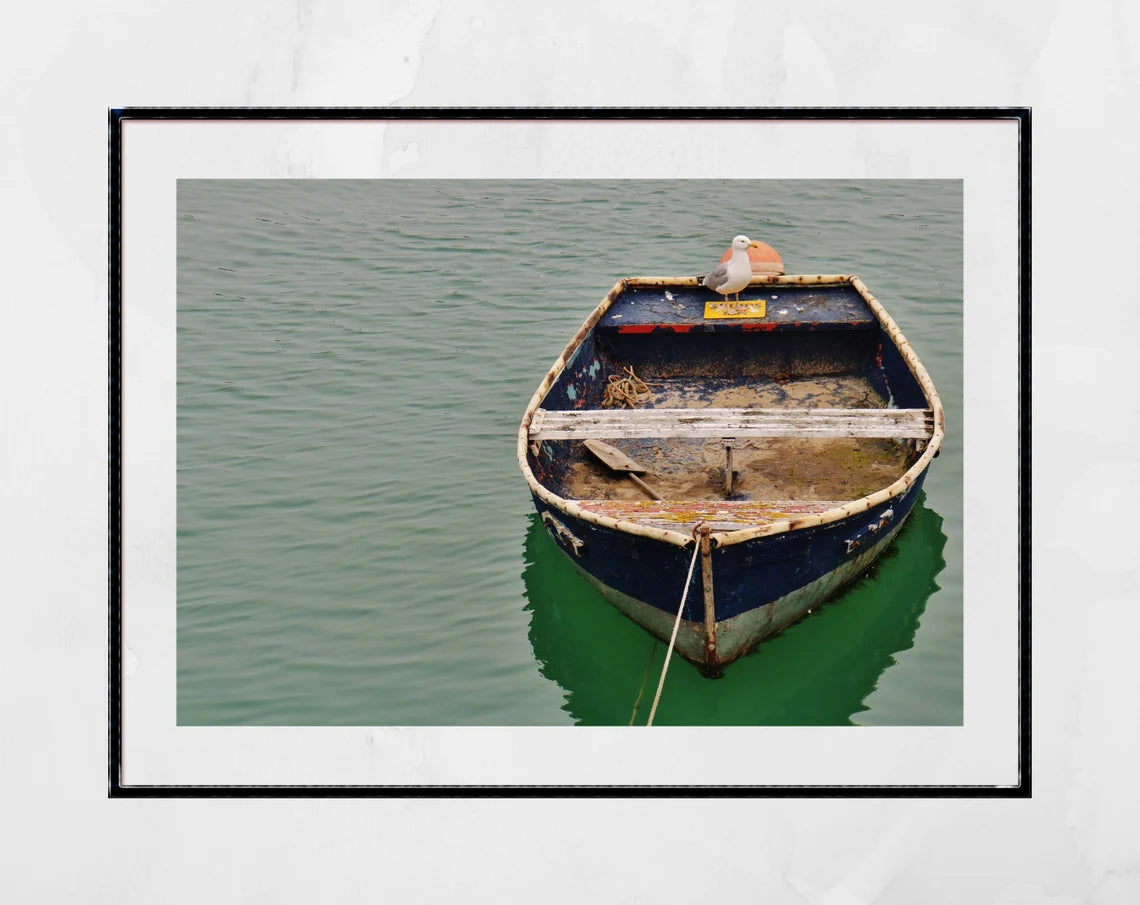 Folkestone Boat Photography Print Seagull Art