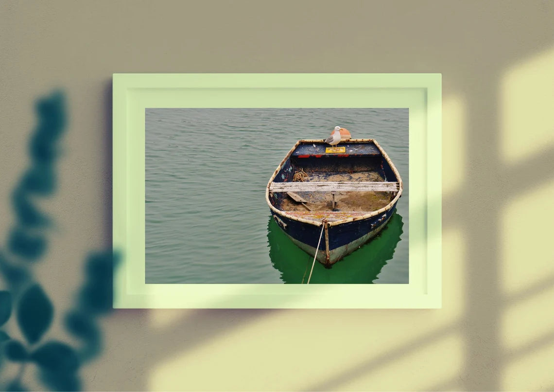 Folkestone Boat Photography Print Seagull Art