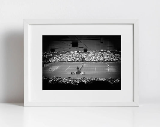 Wimbledon Print Tennis Art Black And White