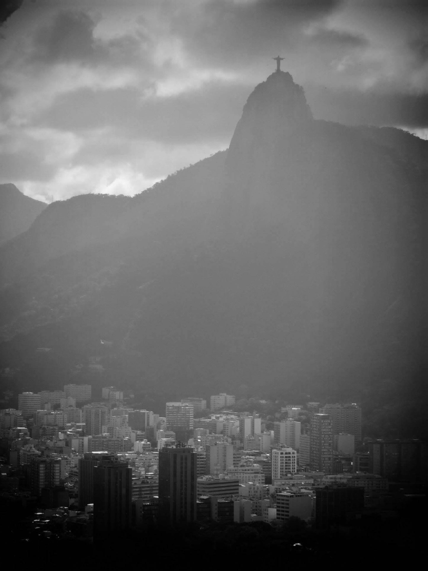 Rio De Janeiro Print Christ The Redeemer Brazil Black And White Photography