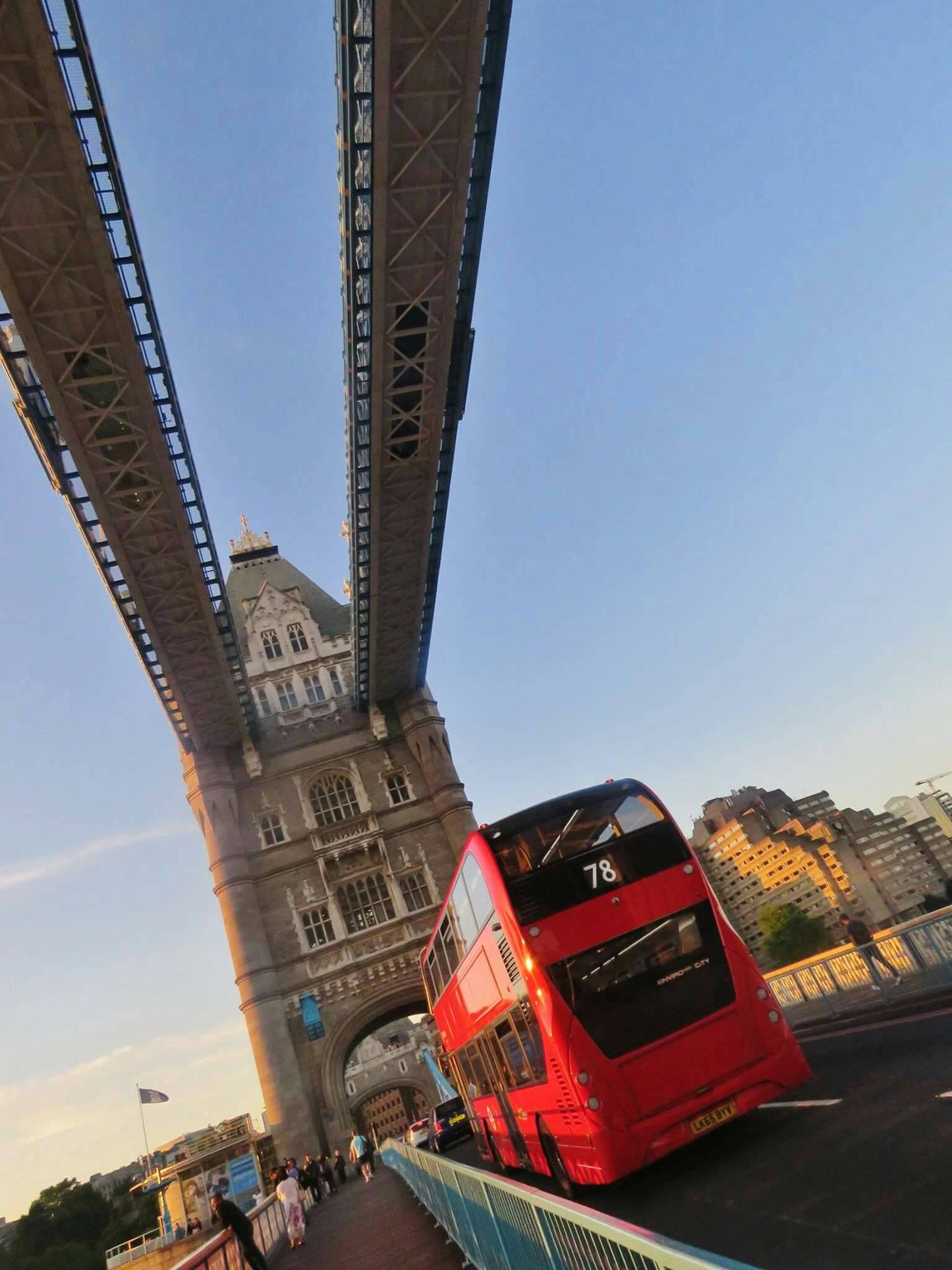 London Tower Bridge Red Bus Photography Print