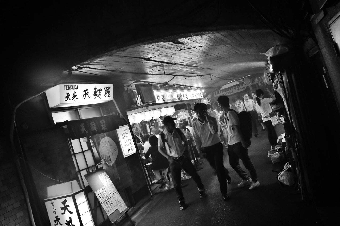 Tokyo  Yurakucho Japan Black And White Photography Print